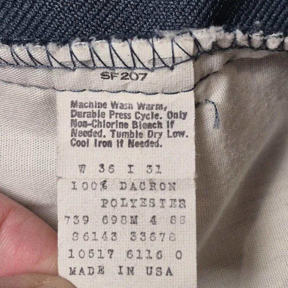 VTG 1988 Levi's 517 Saddleman Men's 36 Blue Bootcut Trousers Sta-Prest USA